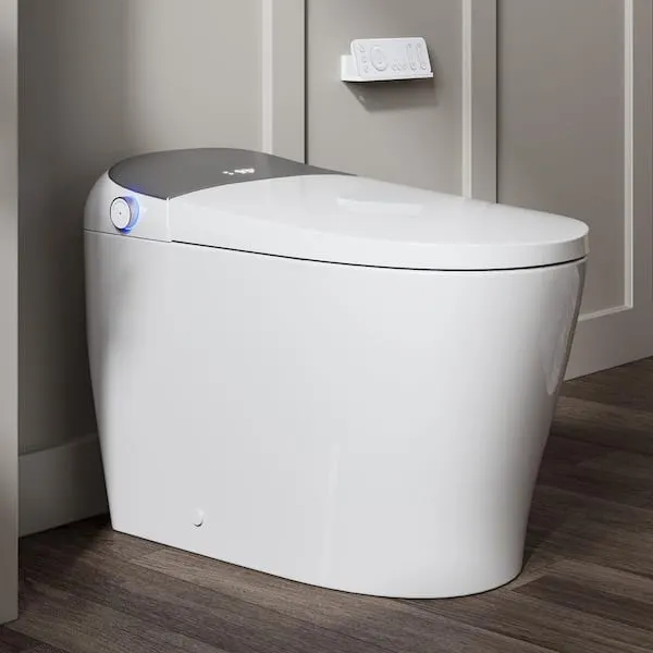 HOROW Tankless Elongated Smart Toilet Bidet in White with Auto Flush, Heated Seat, Warm Air Dryer, Bubble Infusion Wash