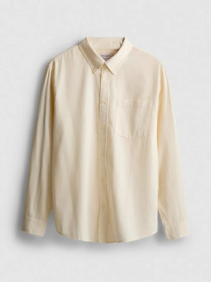 Chemise en velours côtelé de pur coton