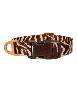 Dogguo Ethnic Collar - Halsband - 26x2.5x42-68 cm Bruin Perzik L