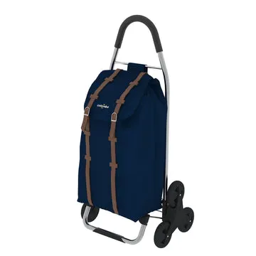 Carrello porta spesa Dakar 3 con 6 Ruote Blu Navy 50 litri