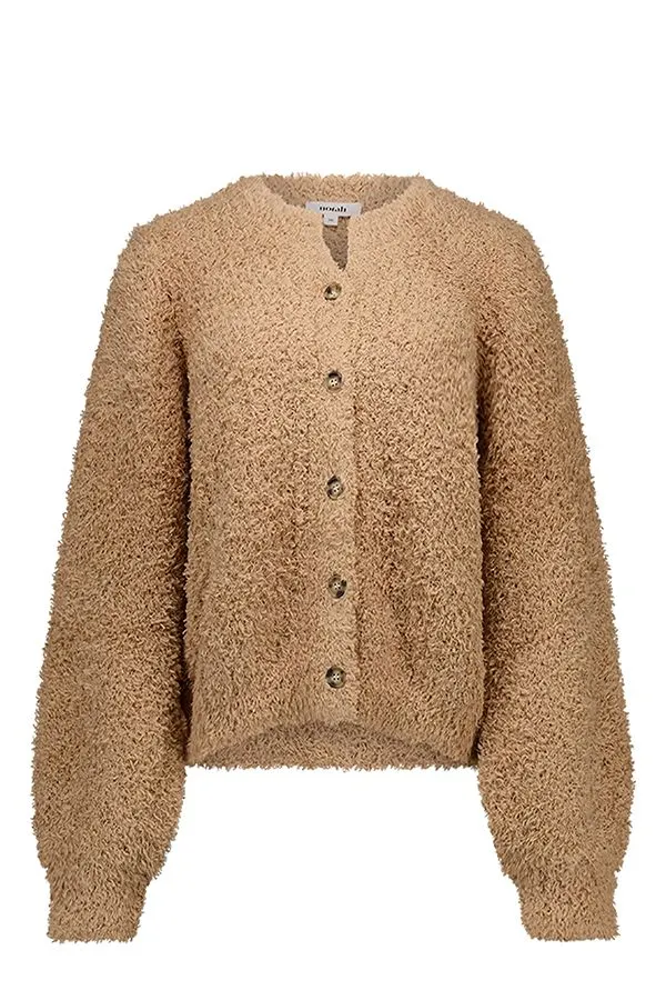 Taupe vest van een zachte stof