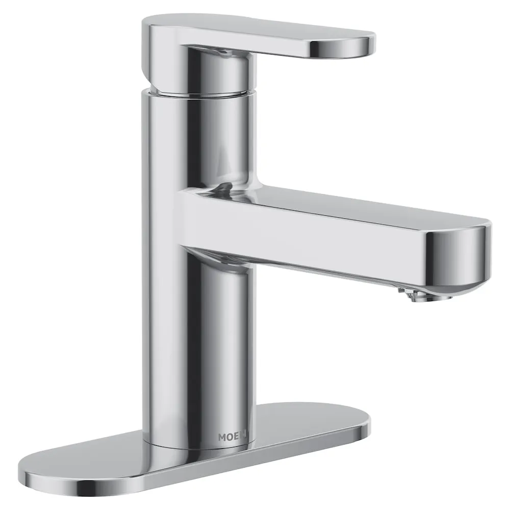MOEN Laris Chrome One-Handle Single Hole Modern Bathroom Sink Faucet