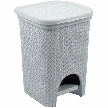 Pattumiera Intreccio 6 litri Bianco