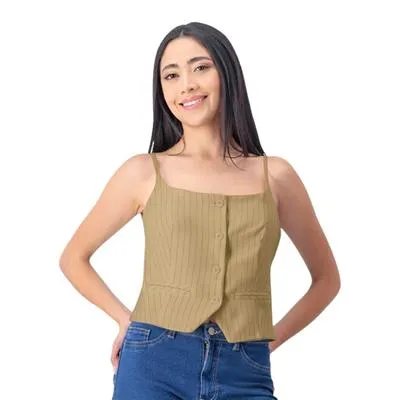 Blusa Mxstaza Mujer Diseño De Rayas Verticales