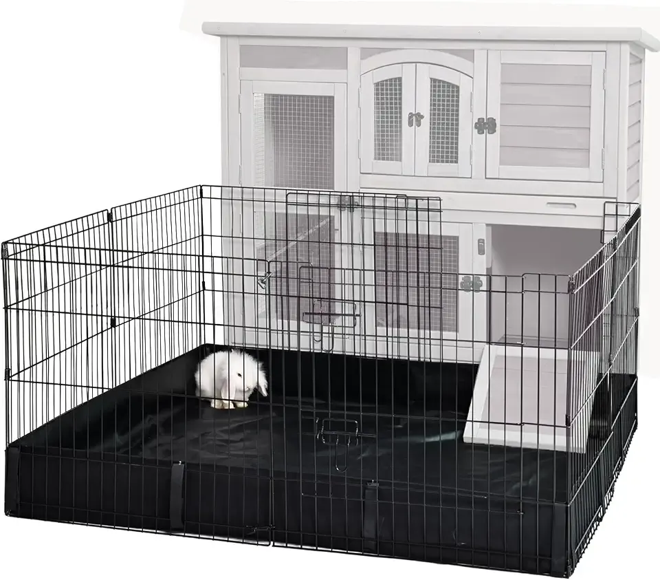 GUTINNEEN Rabbit Playpen Bunny Run Extension Indoor Small Animal Playpen