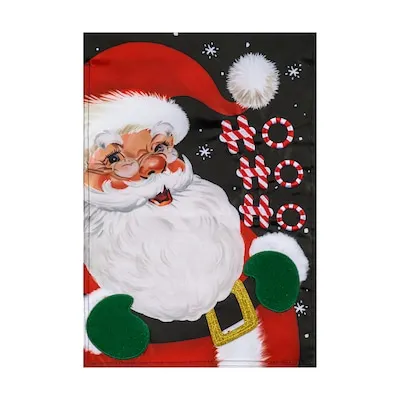 Style Selections 1.04-ft W x 1.5-ft H Christmas Embroidered Garden flag