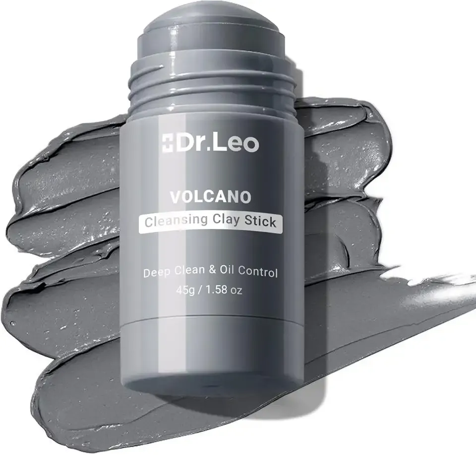 Blackhead Remover Clay Mask Stick, Volcanic Mud & Kaolin, 1.58oz | Charcoal clay mask stick for deep pore detox, controls oil & refines pores, gentle for all skin types, compact travel size