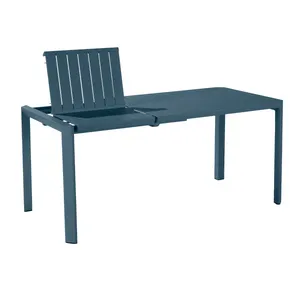 Tavolo allungabile da esterno rettangolare in alluminio blu 6 posti L da 110 a 162x82cm, Idaho NATERIAL