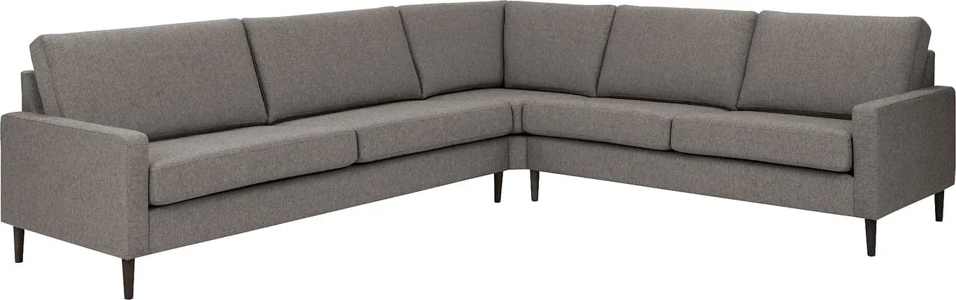 Sone høy hjørnesofa Modulsofa. 3 seter + hjørne + 2,5 seter i stoff Atlas 14 medium brown