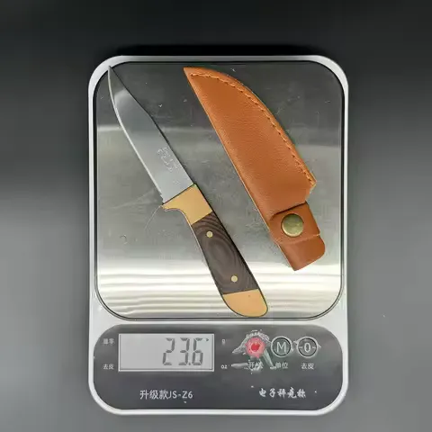 Hand steak meat knife camping copper head knife handlebar meat special knife multifunction fruit knife barbecue meat cutter knif