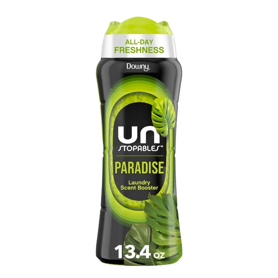 Downy Unstopables In Wash Scent Booster Beads, Paradise Scent, 13.4 oz, Laundry Beads for Odor Protection, Downy Scent Booster Beads, Laundry Scent Boosters