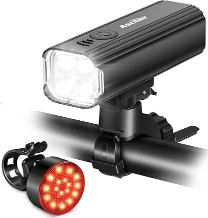 Ascher 1000 Lumens Super Bright Bike Lights for Night Ri…