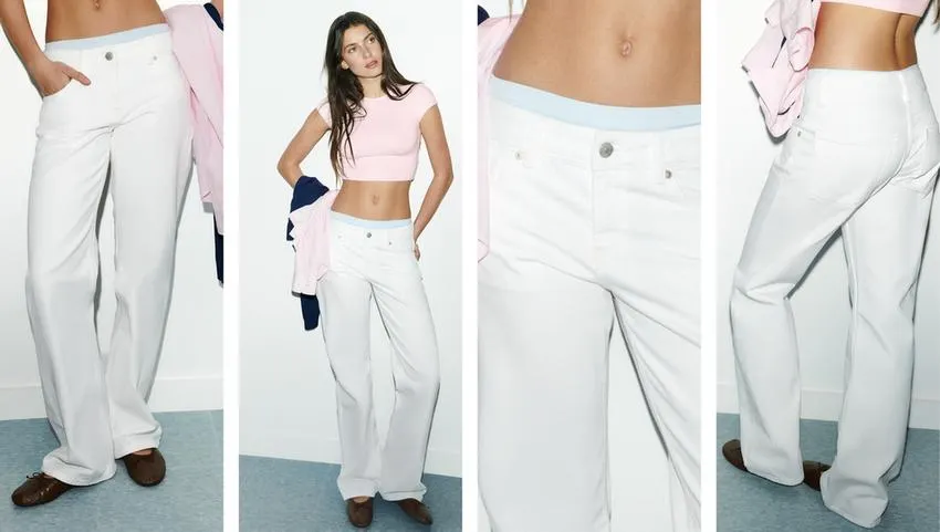 TRF LOW-RISE WIDE-LEG JEANS