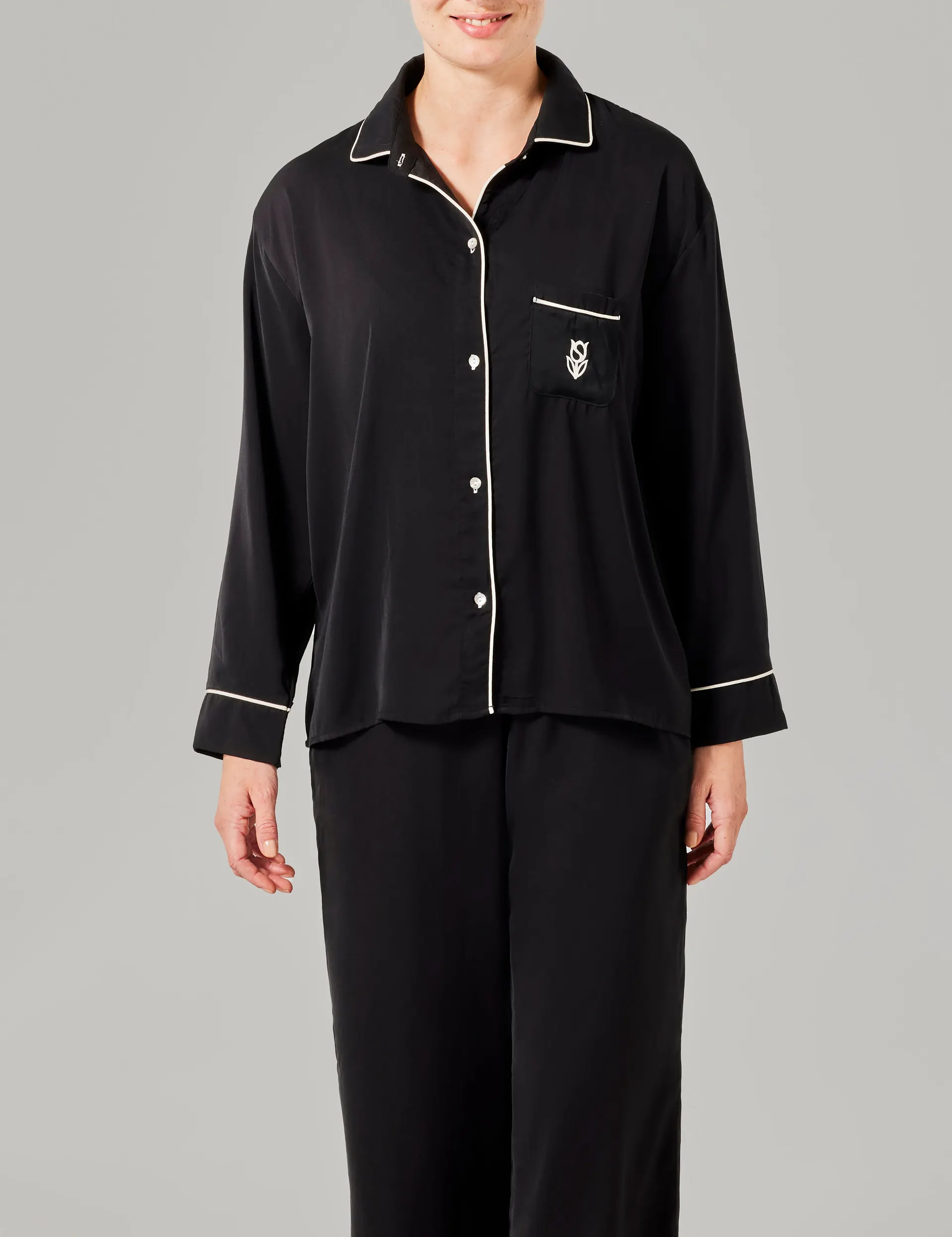Olivia pyjama broek zwart