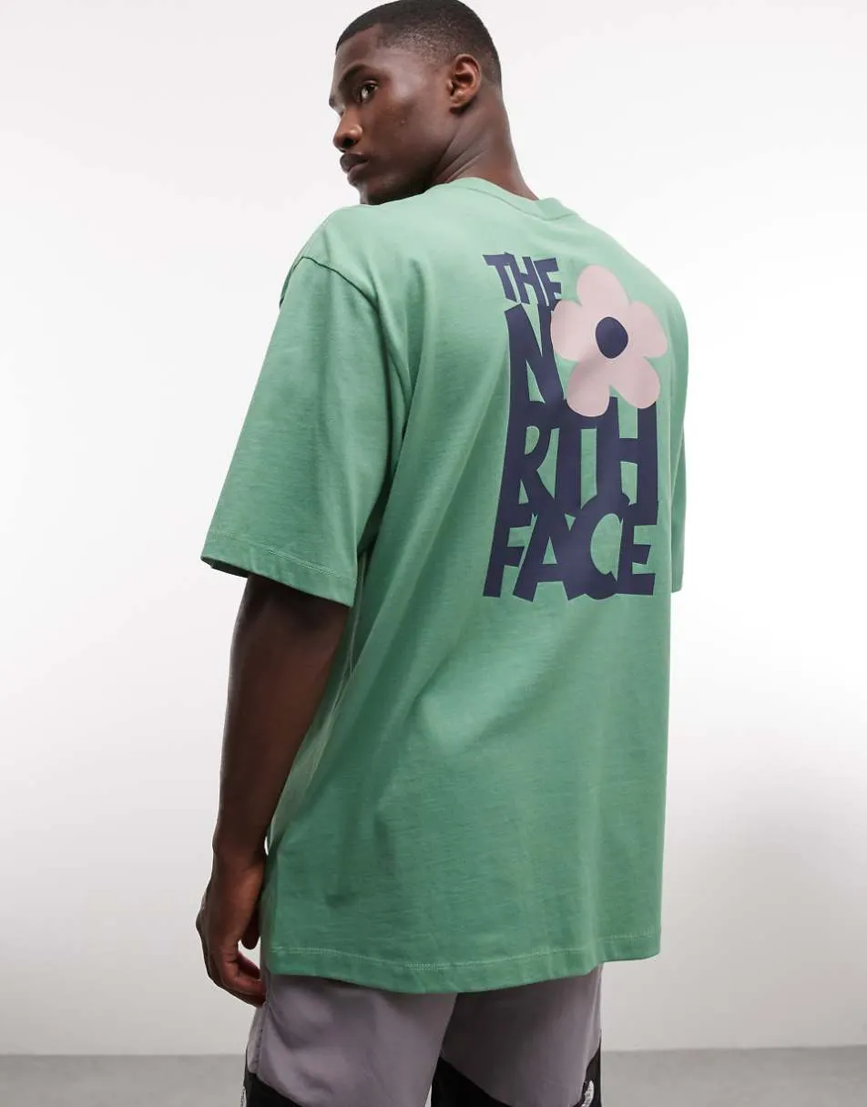 The North Face flower back print t-shirt in green