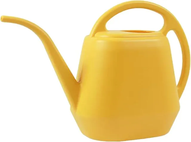 Annaffiatoio giallo per piante 38 x 20 x 24,5 cm 1,4 L grande capacità in plastica beccuccio lungo attrezzi da giardinaggio