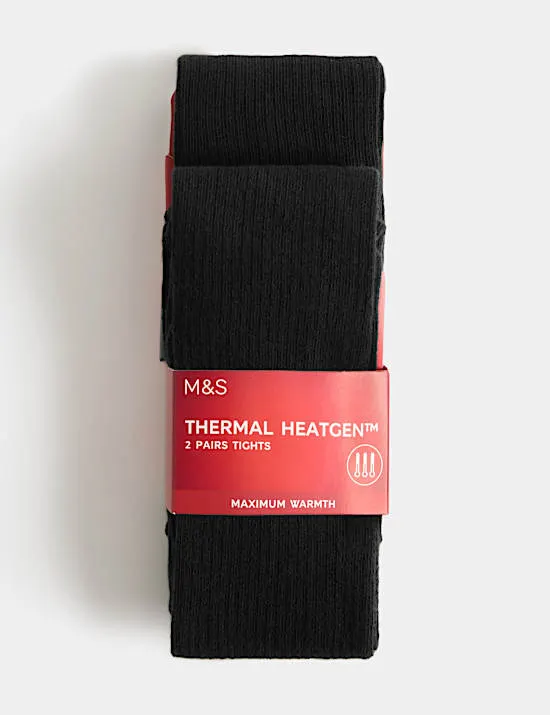 2 Pack Thermal Heatgen™ Tights (2-16 Yrs)