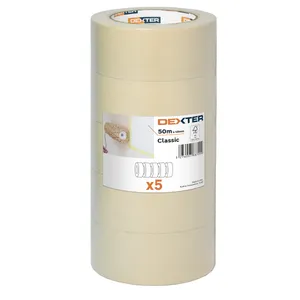 Nastro per mascheratura DEXTER 50 m x 48 mm superfici lisce , 5 pezzi