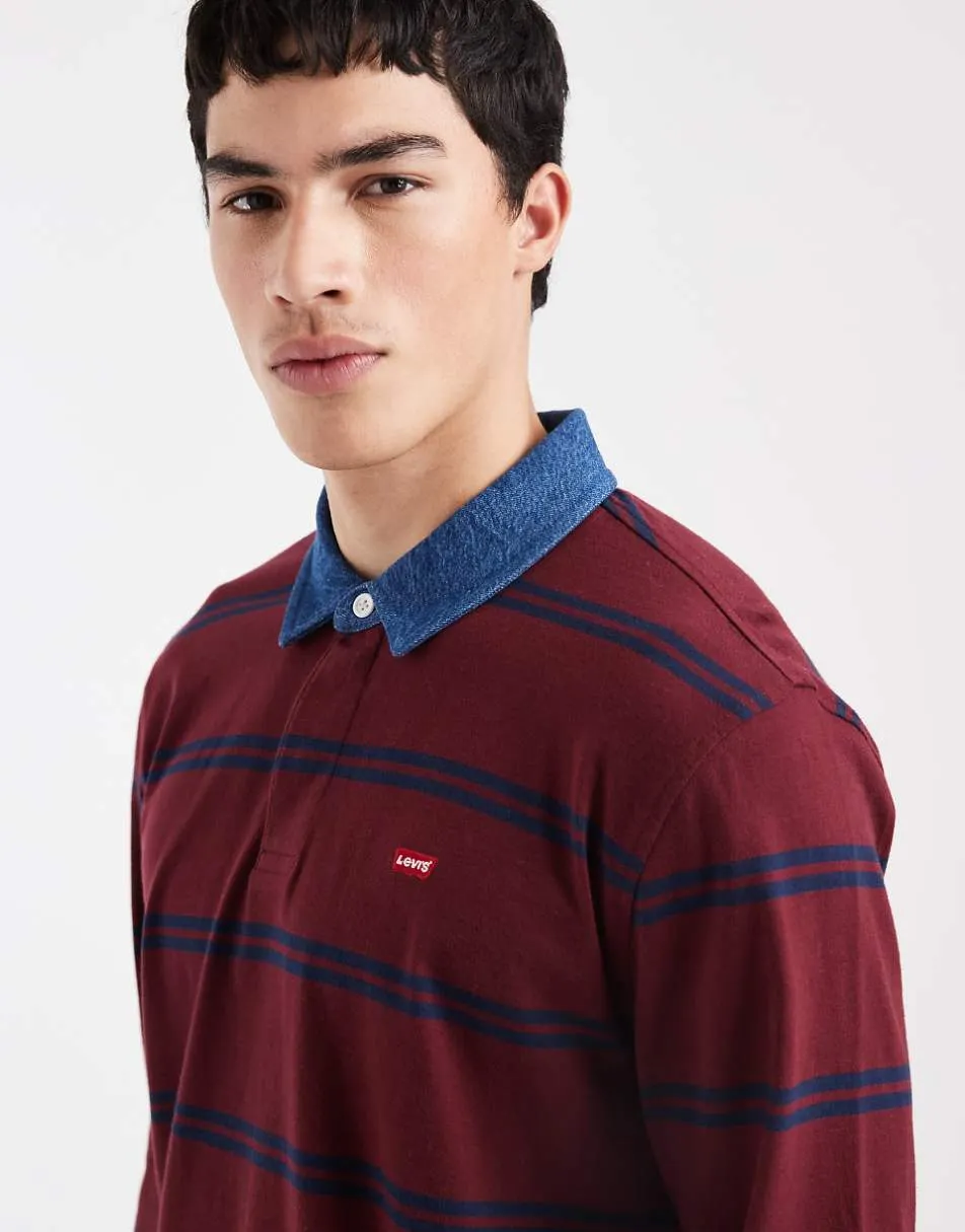 Levi's classic rugby sweatshirt in red