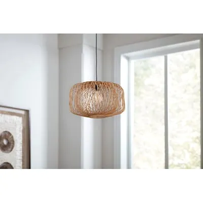 Brawley 1 -Light Matte black Transitional Metal Dome Mini Hanging Pendant Light