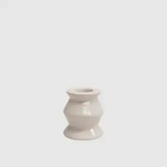 Boston Living Harlow Ceramic Candle Holder White
