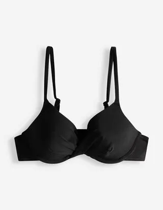 Top bikini - Spalline regolabili - Nero