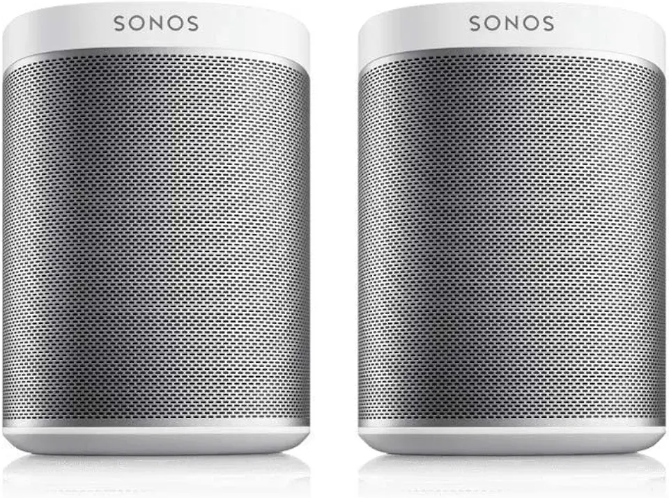 Sonos Play:1 2-Room Wireless Smart Speakers for Streaming Music - Starter Set Bundle (White), Compatible with Alexa (Renewed)