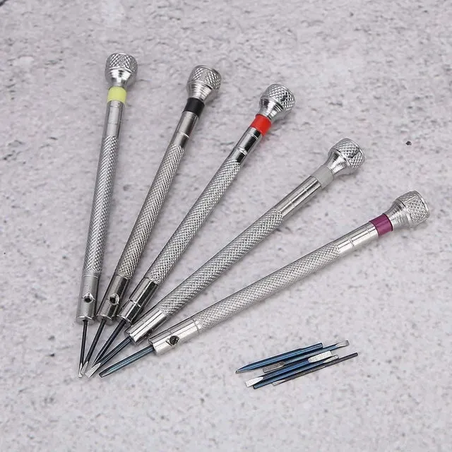 Cacciaviti per orologi Cacciaviti per orologi a molla in acciaio Cacciaviti per la riparazione di orologi Strumenti per la riparazione