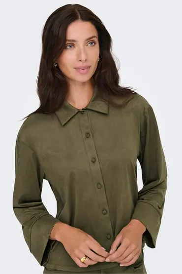 Camisa manga larga antelina