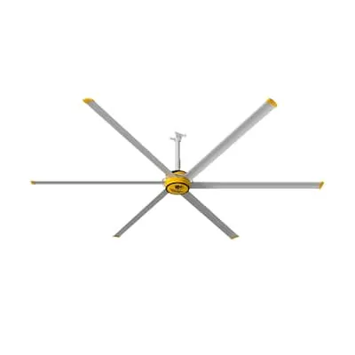 E Series 144-in Silver Ceiling Fan Without Light and Wall Switch Included