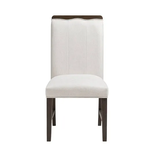Nobel 38.5" Side Chair by Homelegance - White/Brown