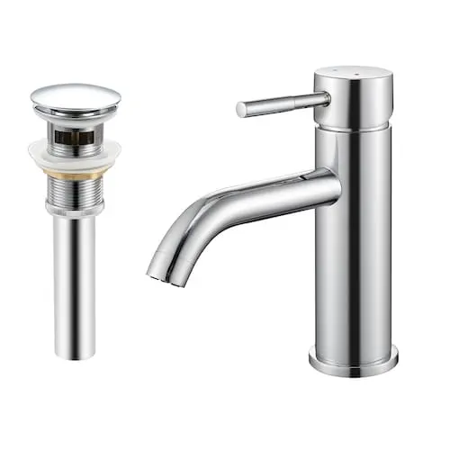 Bentley Single-Handle Bathroom Faucet in Chrome with Pop-Up Drain