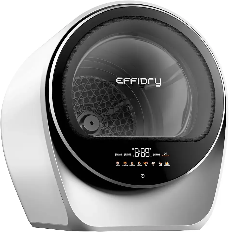 S3 Compact Clothes Dryer 1.0 cu.ft Capacity 110V 1050W Portable Dryers Machine with Stainless Steel Drum 8 Drying Mode for Small Spaces,Apartments dorm Mini electric secadora portatil de ropa