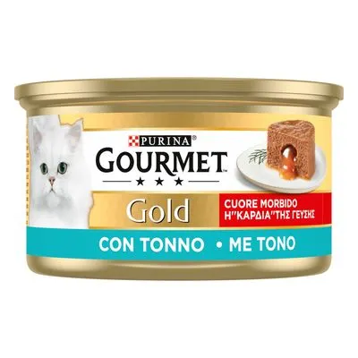 Gourmet Gold 2x 12 x 85 g / 24 x 85 g : 50 % de remise sur le 2ème paquet ! Cœur fondant : thon (2 x 24 x 85 g)