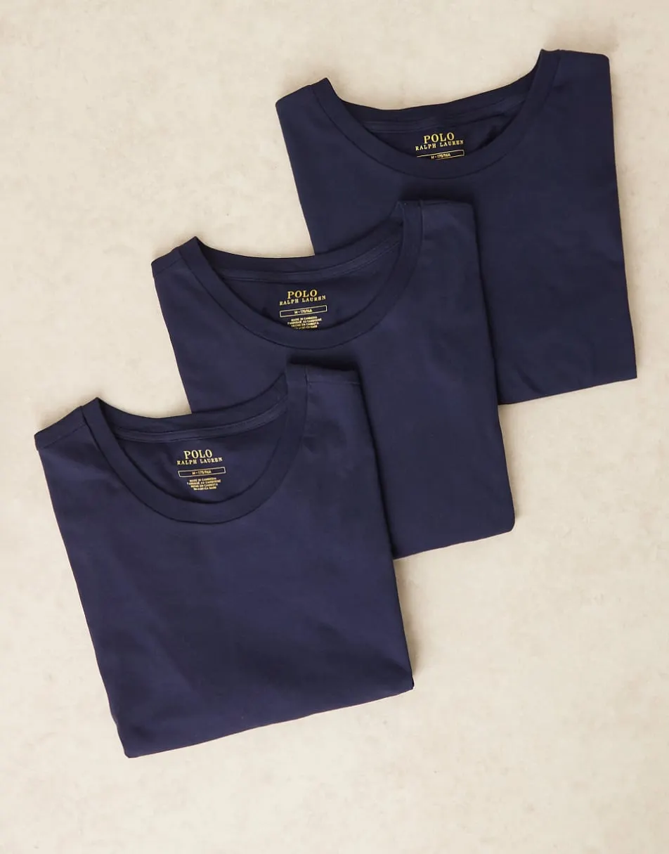 Polo Ralph Lauren 3 pack of t-shirts in navy