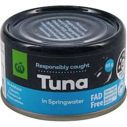 Woolworths Tuna In Spring Water 95g