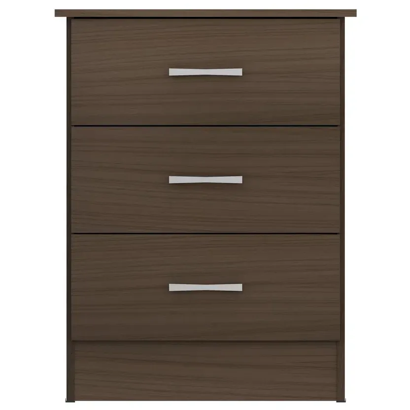 Cómoda 3 cajones color avellana