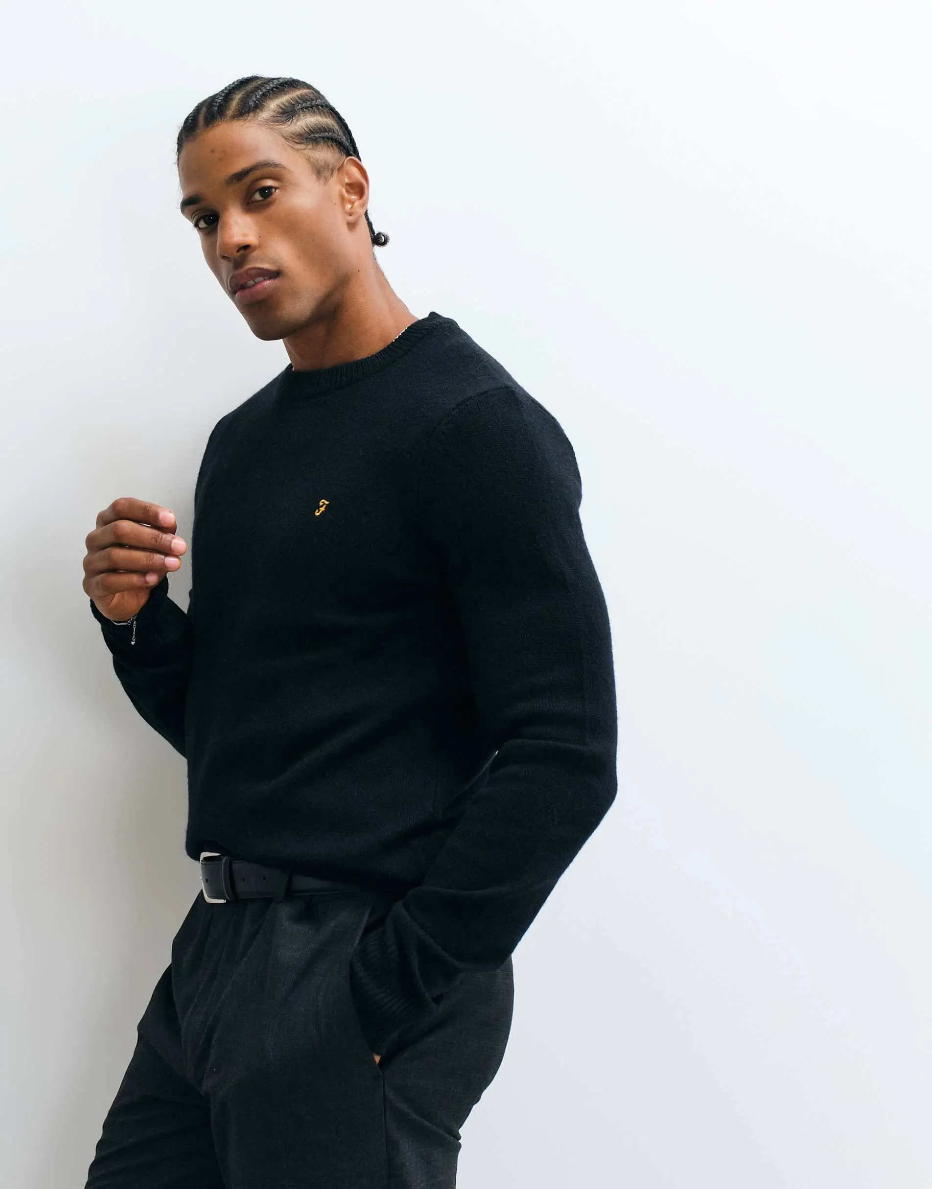 Farah Maidstone logo crewneck sweatshirt in black