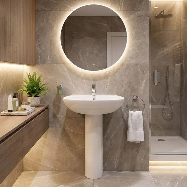 Lavabo de cerámica blanco 55x46,5 cm - Conny