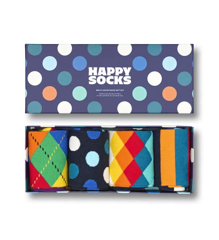4-Pack Multi-Color Socks Gift Set