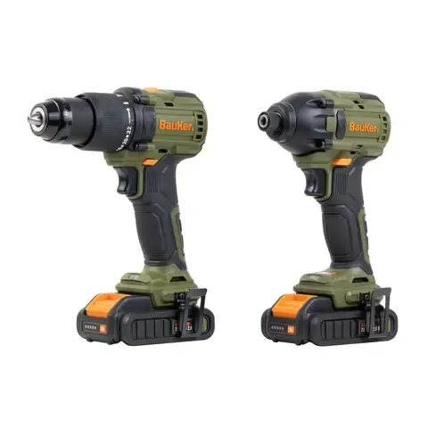Kit Rotomartillo + Atornillador de Impacto Inalámbricos 20V + 2 Baterías + 1 Cargador 20V,