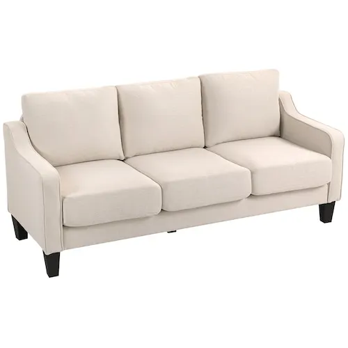 3 Seater Sofa Couch with Pocket Spring, Beige