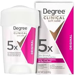 Degree Clinical Strength Antiperspirant Deodorant Original Soft Solid 96-Hour Sweat and Odor Protection 5x Types of Sweat 1.6 oz