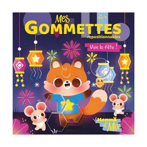 Livre de gommettes repositionnables "Vive la fête"