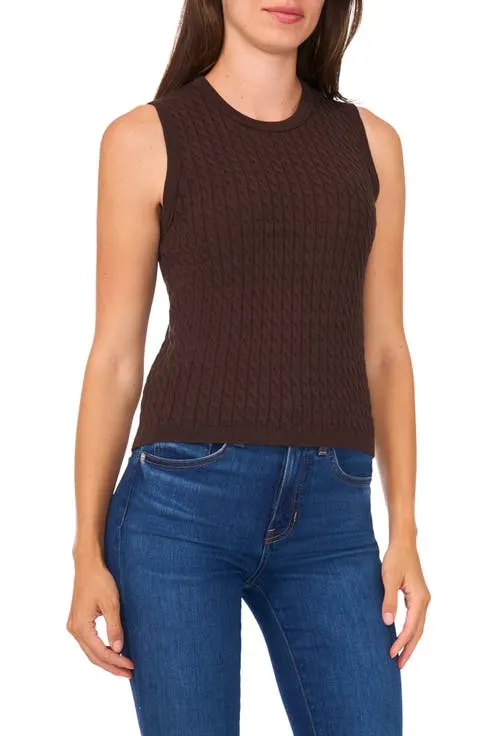 Cable Stitch Cotton Sweater Tank