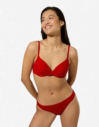 Top bikini - Spalline regolabili - rosso