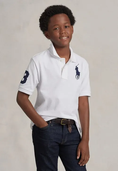BIG PONY COTTON MESH POLO SHIRT 7-14Y - Poloskjorter - white