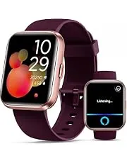 Smart Watches for Women, Smart Watch for Android Phones & iPhone, Fitness Watches for Women with Alexa, Call & Notification Alerts, Tracks Heart Rate/Sleep Smartwatches (Dark Purlple, 1.8 inches)