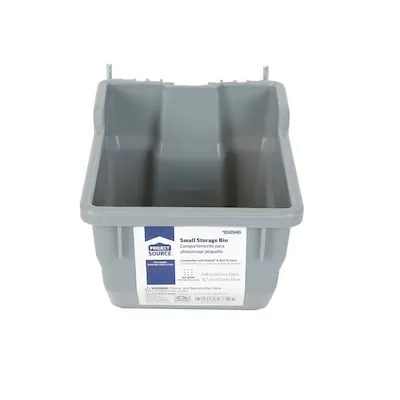 (5.47-in H x 9.17-in D) Gray Plastic Bin