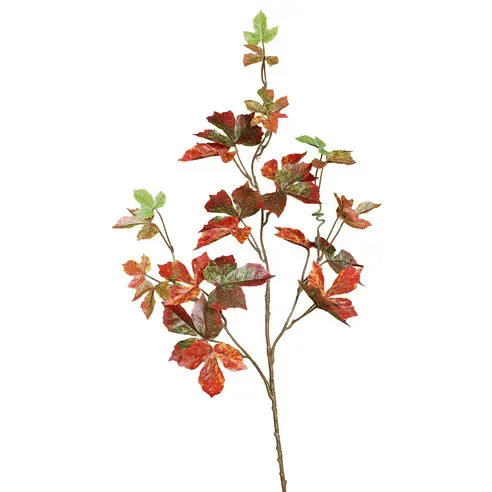 Herbstlaubzweig - orange-grün - 75 cm